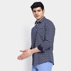 Men's 100% Cotton Casual Shirt , Mid Blue, small image number null